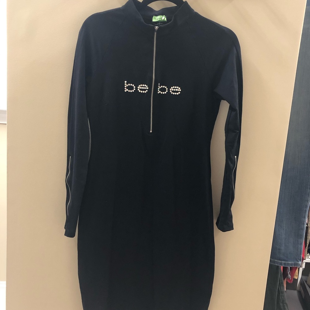 Bebe Fitted Nylon and Spandex dress